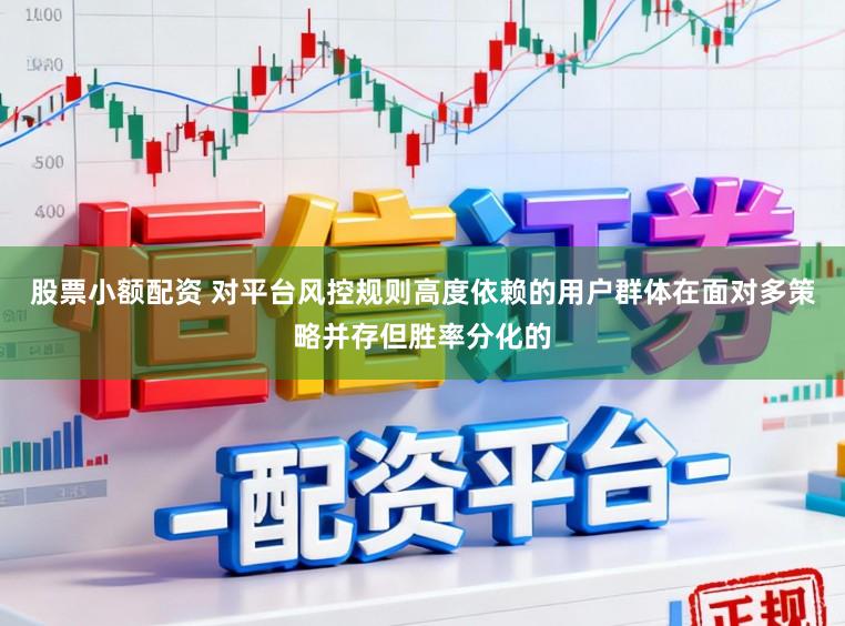 股票小额配资 对平台风控规则高度依赖的用户群体在面对多策略并存但胜率分化的